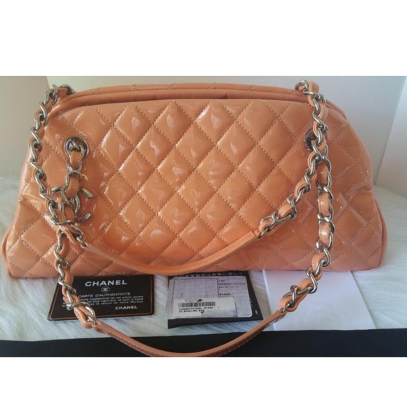 Chanel Mademoiselle Melon Orange Patent Leather - Picture 6 of 8